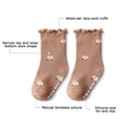 thumbnail image 3 of 5 pares de calcetines para bebé niña con volantes calcetines neutros para recién nacidos antideslizantes con empuñaduras, 3 of 6