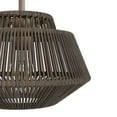 thumbnail image 4 of Hunter - Brookhollow 1-light Sable Rattan, Medium Size Pendant Light, Dimmable, Casual Style, Geometric Shaped, for Bedrooms, Dining, Living Rooms - 13215, 4 of 7