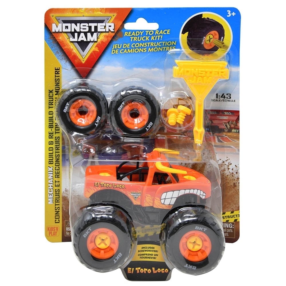 Monster Jam Pit Party Carrying Case, Includes 10 Trucks, Fits 15