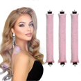 thumbnail image 1 of 3pcs Heatless Hair Curler Overnight Blowout Rods High Resilience Flexi Rubber Rods, 1 of 5