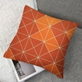 thumbnail image 7 of Orange Gold Plaid Geometric Stripes Embroidery Velvet Cushion Case Luxury Modern Square Throw Pillow Cover Pillowcase for Couch Living Room Bedroom Car, 7 of 7