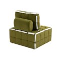 thumbnail image 3 of Comfy Oversized Upholstered Chair, Single Lazy Sofa Couch Lounge with Wooden Frame, Accent Armless Chair for Living Room Office Meetingroom Aparment Bedroom, Emerald, 3 of 6
