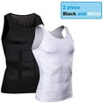 thumbnail image 3 of SHAPERIN Men's 2 Pack Compression Shirt Slimming Body Shaper Vest Tummy Control Shapewear Abdomen Undershirt, 3 of 6