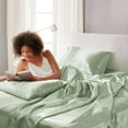 thumbnail image 5 of Cotton Bedding Set, Satin Luxury Sheet Set Cal King, Sage Comforter Set,Polyester Bed In A Bag, Household Supplies & Décor Bedding Bedding Sets Satin Luxury Sheet Set Cal King, 5 of 26
