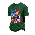 thumbnail image 6 of 2026 New USA Soccer Jersey T-Shirt, United States Jersey Soccer, USA Team Pattern Crew Neck Short Sleeve Athletic Casual Football Top for Adult(Green, S), 6 of 6