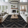 thumbnail image 3 of 5'x7' Area Rugs, Black Geometric Indoor Outdoor Area Rug for Living Room Bedroom, Modern Checkered Abstract Art Aesthetics Washable Bathroom Rugs Kitchen Floor Carpet Mats Home Decor Aesthetic, 3 of 8