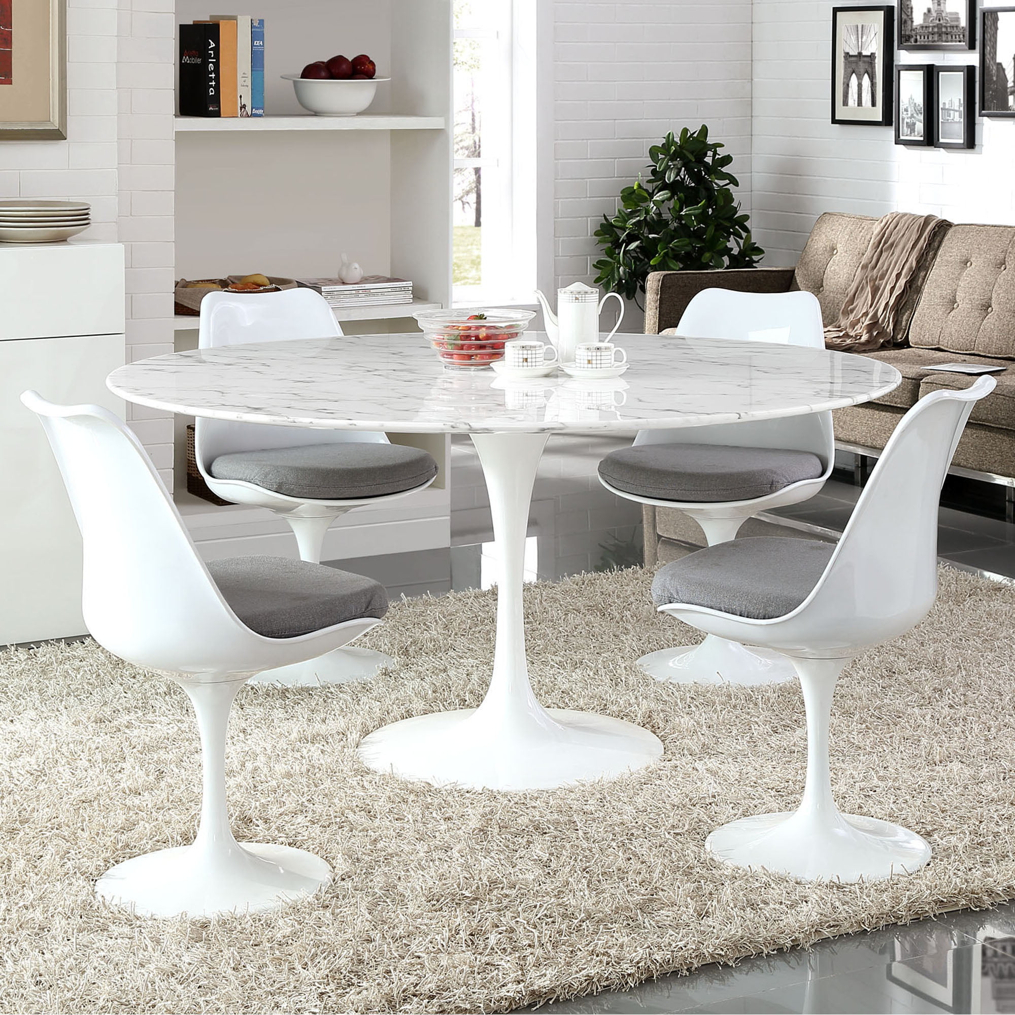 Cappuccino Modway Vision 35 Round Dining Table 