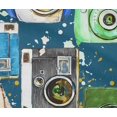 thumbnail image 5 of oneOone Cotton Flex Teal Blue Fabric Camera Pattern Craft Projects Decor Fabric Printed By The Yard 40 Inch Wide, 5 of 5