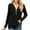 Black, variant on Oplxuo Long Sleeve Ribbed Shirts for Women Half Zip V Neck Pullover Tops Ladies Loose Fit Casual Tunic Blouse