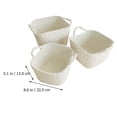 thumbnail image 2 of GAXIRE White Cotton Rope Storage Basket Set with Handles, Woven Desktop Organizer for Makeup and Small Items, 1 Set, 2 of 8