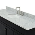 thumbnail image 4 of Ariel Hamlet 67 Inch Single Oval Sink Vanity With Carrara White Marble Countertop W/ 0.75 Edge In Black, 4 of 11