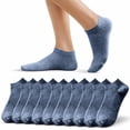 thumbnail image 2 of YUNAFFT 10-Pack No-Show Low Cut Ankle Socks for Women in Solid Colors with Soft Comfort Fit, 2 of 8