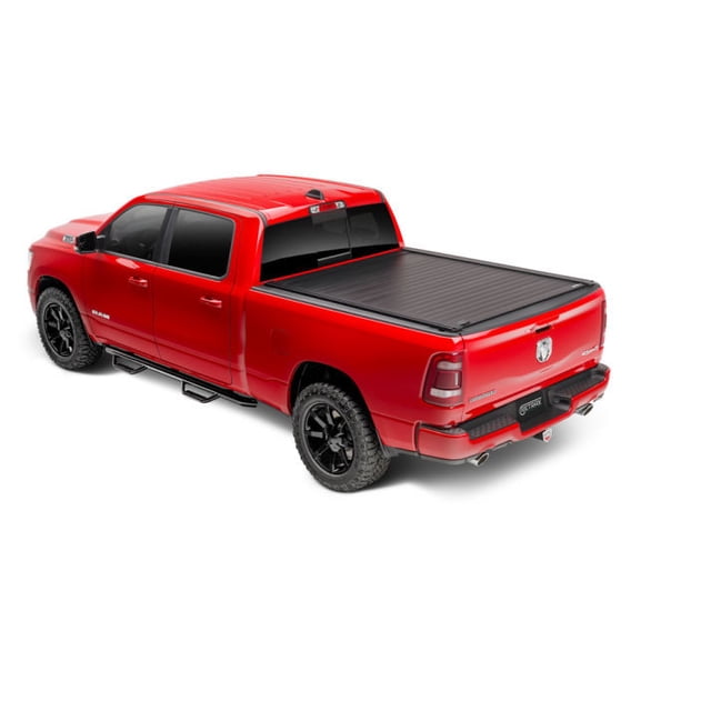 Retrax Tonneau Cover T-80378 RetraxPRO XR; Manual Retractable; Key Lockable; Matte Black; Aluminum; With Trax Rail System; Without Stake Pocket Cutouts