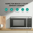 thumbnail image 4 of Hamilton Beach 1.1 cu ft Countertop Microwave Oven, Black and Stainless Steel, 4 of 14