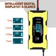 thumbnail image 4 of Tignapoo Smart Pulse 12V 6A Battery Charger for Car and Motorcycle with EU/US/UK Plug Options, Yellow Plastic Design, 65cm Output & 85cm Input Cables, AC110-220V Input, DC13.8-15.5V Output, Suitable, 4 of 6