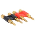 thumbnail image 3 of Conectores Chapados En Oro, Menos Interferencia Conectores Tipo Banana Duales Conductividad Apilable Para Cable De Altavoz De 12-18 AWG ANGGREK Brass Banana Plug, 3 of 8
