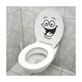 thumbnail image 2 of 2 pegatinas de inodoro sonrientes, pegatinas de pared divertidas de bricolaje, pegatinas decorativas extraíbles impermeables creativas, para inodoro, baño, pegatinas de pared para puerta de bañera, 2 of 5