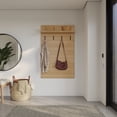 thumbnail image 2 of Nexera Porto Entryway Wall-Mounted Coat Rack with Shelf, Natural Blonde Oak, 2 of 7