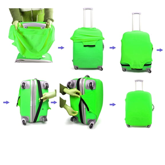 Green Stretchable Suitcase Cover for Travel Luggage Protector Bag Fits 26-30 Inch Trolley Suitcases