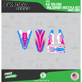 thumbnail image 3 of Kalair GFX Graphics Kit for Kawasaki KX250 POLISPORT RESTYLE (2003-2008) Evader Series, 3 of 5