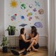 thumbnail image 5 of juego de 17 plantillas de planetas del universo espacial de 11,8 a 5,9 pulgadas, reutilizables, con diseño de cohete, galaxia, sol, nave espacial, estrella, cuerpo celeste, arte de pared, plantillas, 5 of 7