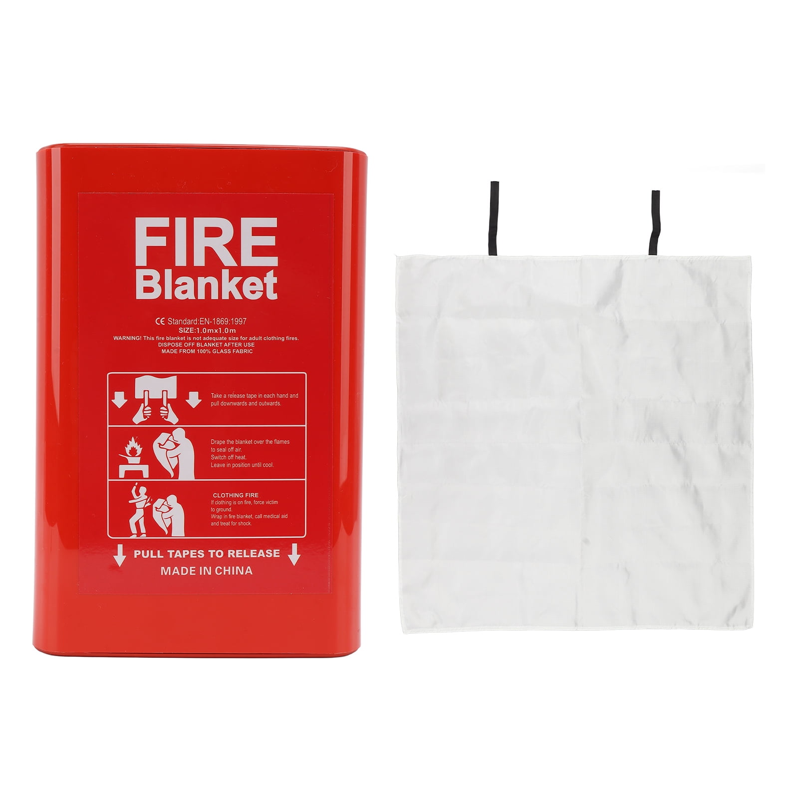 Estink Flame Retardant Blanket Glass Fibre Easy Operation Durable Fire Blanket With Storage Box For Shopping Mall