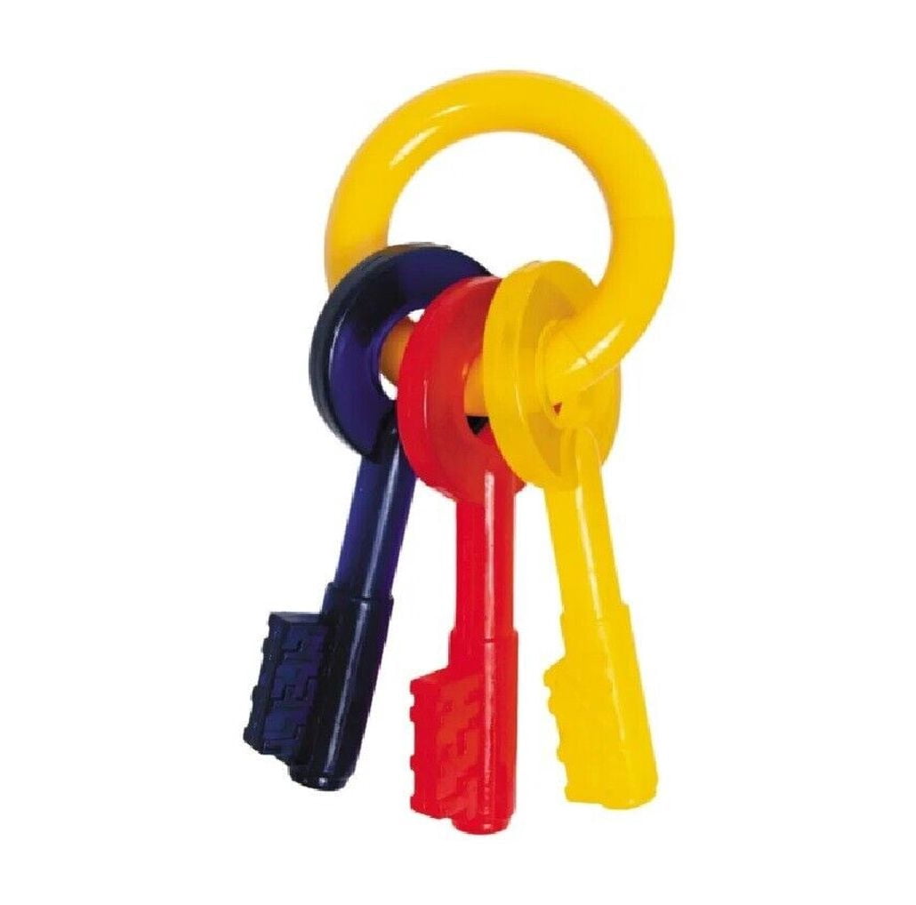 Puppy Teething Keys, Rings or Pacifiers Durable Dog Dental Health Chew Toys (5.5" xSmall Teething Keys)