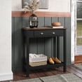 thumbnail image 2 of Wood Hall Table Console 1 Drawer Harvest Black | Furniture Dash, 2 of 7