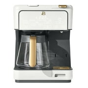 Beautiful by Drew Barrymore Multi-Brew 12-Cup Programmable Drip & Single-Serve Coffee Maker, White Icing