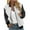 White, variant on Cmfcve Striped Jacket for Woman Zip Up Long Sleeve Pocket Sports Coat Tops Casual Solid Color Crew Neck Cardigan Shirt