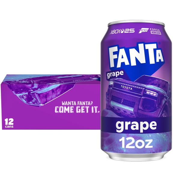 Fanta Grape Soda Pop Fridge Pack Cans, 12 fl oz, 12 Pack