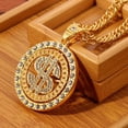 thumbnail image 2 of Gold Money Chain Dollar Sign Necklace Rotatable Rapper Hip Hop Fake Chain Gift for Boyfriend Brother Father Husband, 2 of 2