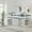 Natural White, variant on Veryke 4 PCS Twin Size Low Loft Beds with Cabinet & Desk on Wheels for Bedroom Dorm in Espresso