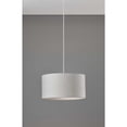 thumbnail image 2 of HomeRoots White Fabric Sleek Drum Pendant Lamp - 372882, 2 of 2