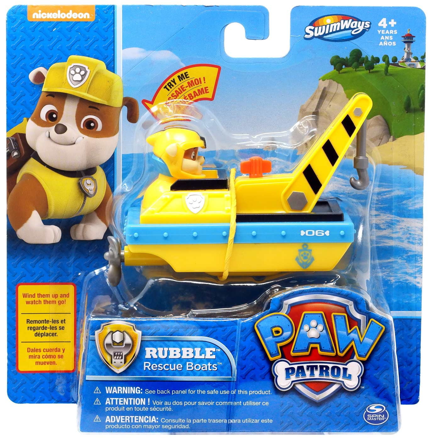 Tidsserier tyran Sommetider Paw Patrol Swimways Rubble Rescue Boat Bath Toy - Walmart.com