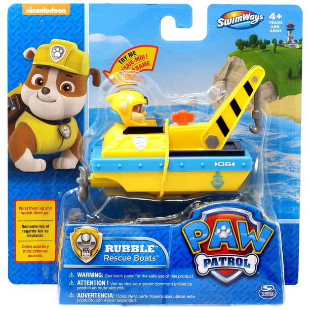 Paw Patrol Rubble Rescue Boat Bath Toy - Walmart.com