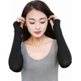 thumbnail image 2 of Women Outdoor Sun Block Soft Long Arm Sleeves Fingerless Gloves, 2 of 4