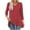 Red, variant on Blmnix Relaxed Fitted Tops Polka Dot Tunics Teacher Tops for Women White 3/4 Sleeve V-Neck Tops