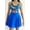 Blue, variant on LIORA Women’s Cut Out One Piece Skirt Swimsuit V Neck Swimwear Floral Bathing Suits