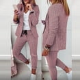thumbnail image 2 of RYDCOT Womens Business Casual Sets 2 Piece Outfits office Work Long Sleeve Solid Color Blazer Jacket Drawstring Pockets Pants Trendy Suit Sets on Clearance, 2 of 6
