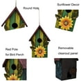 thumbnail image 5 of Wood Bird House for Outside Hanging Bird Box Decorative Hand Painted Birdhouse for Small Bird Finch Cardinal Wren Birdhouse Bird Home, 5 of 7