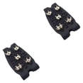 thumbnail image 2 of Tacos de tracción para hielo, clavos de nieve, agarres para mujeres y hombres, agarre para hielo con 5 aceros para caminar, equipo de campamento al negro, 2 of 8