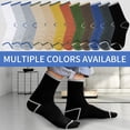 thumbnail image 5 of Usavemo 12 Pairs Mens Crew Socks Colorful Casual Comfortable Long Cotton Socks for Men Size 10-13, 5 of 7