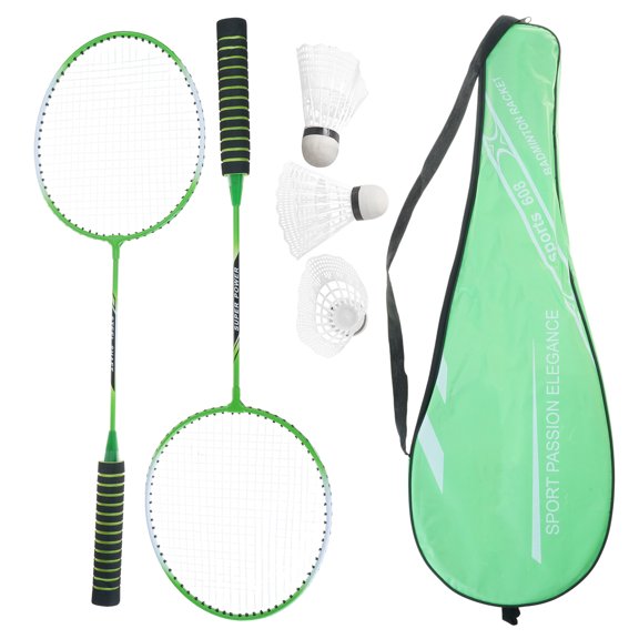 1Pair Professional Badminton Rackets 2 Player Light Weight Badminton Racquet Set Shuttlecocks Racquet for Adults Kids