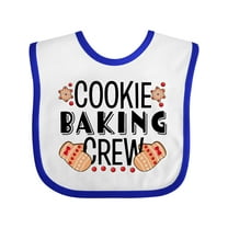 Inktastic Christmas Cookie Baking Crew with Oven Mitts Boys or Girls Baby Bib