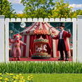 thumbnail image 4 of Colorful Theme Circus Banner Clown Design Decorative Elements Red Curtains Party Decoration Carnival for Kids Party Indoor Decoration Birthday Celebration, 4 of 9