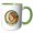 Green/White, variant on 3drose, Diana Female Name, Moon, Woman, Deer Head. Fine Art Gift for a Woman, 15oz Mug