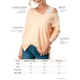 thumbnail image 5 of URBAN DAIZY Women's Casual Knit Pullover Lightweight V Neck Batwing Long Sleeve High Low Knitted Top Loose Fit Sweater A12_MAS1444 White S/M, 5 of 6