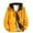 Yellow, variant on MuZeFu Men Coats Clearance Rollbacks with Hoods Man Color Match Drawstring Zipper Pockets Coat