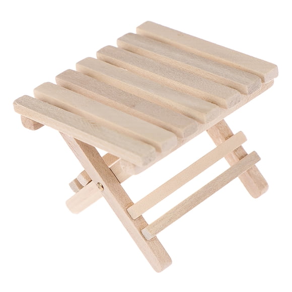 Trayknick 1:12 Folding Table Handicraft DIY Mini Mini Furniture Beach Folding Table for Kids